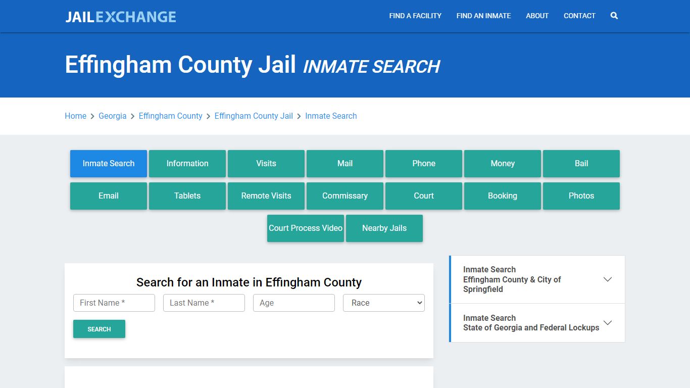 Effingham County Jail, GA Inmate Search: Roster & Mugshots